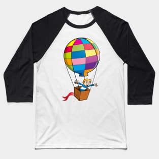 The boy in the hot air balloon. Vector Illustration Baseball T-Shirt